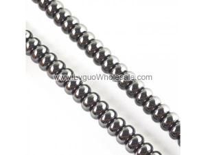 Non magnetic Hematite Beads, Rondelle, different size for choice, black, Grade A, Length:15.5 Inch, Sold By Strand